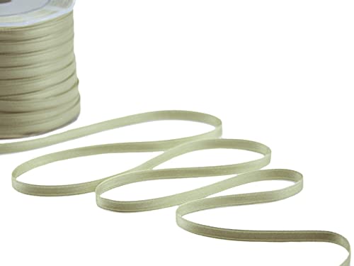 Furlanis - Double Satin Ribbon, Decoration, Gift, Christmas Packing, Wedding, Party, Made in Italy - Sage, 6 mm x 100 m