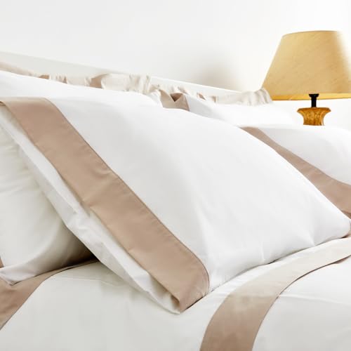 Camalisa White/Neutral Pillow Covers H/W in Pairs 50x70 cm