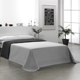 Martina Home Reversible Bedspread Grey Black Bed 105
