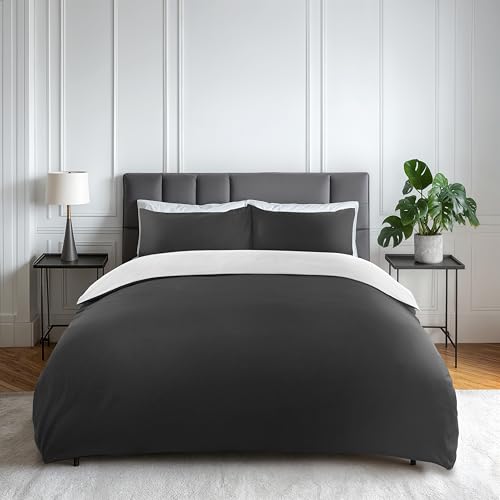 Emma Barclay Lyla Reversible Duvet Set in Black/White - Single