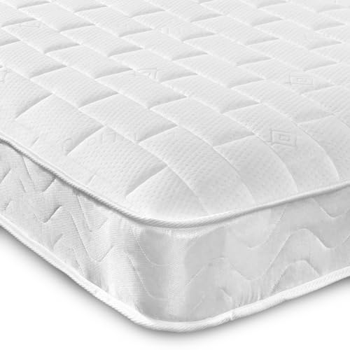 eXtreme comfort ltd Tile Hybrid Small Single Mattress 75 x 190cm. 18cm Deep. Memory Foam Layer & Open Coil Springs. Soft Comfort Firmness. UK Made, Rolled & Boxed