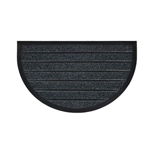 Tapis Déco Douceur d'Intérieur Half-Moon Entrance Mat 45 x 75 cm PVC Scraper Marco Grey