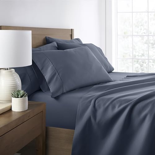 "Linen Market Queen Sheet Set 6 Piece - Ultra Comfortable & Breathable Cooling Queen Bed Sheets - Deep Pocket & Wrinkle-Free Sheets Fits 16"" Mattress - Extra Soft & Oeko-TEX Certified - Stone"