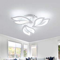 Comely LED Ceiling Light, 40W LED Ceiling Lamp Creative Petals Design, Cold White 6500K Modern Chandelier Ceiling Lighting Fixtures for Living Room Bedroom Kitchen Hallway Dining Room
