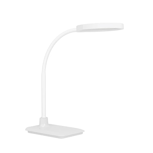 Eglo LED Desk lamp Lauro, Touch-dimmable Office Lighting, Table Light Fitting for Reading, White Plastic, Warm - Cool White, H 36 cm