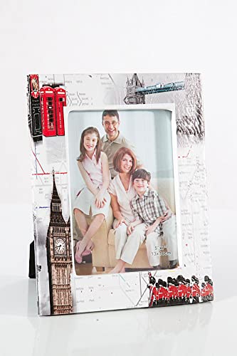 Eurofirany Multi-Coloured Ceramic Photo Frame 13 x 18 x 5 cm