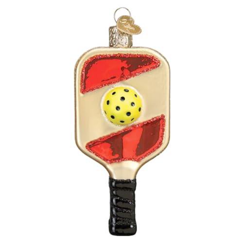 Old World Christmas Ornaments Pickleball Paddle Glass Blown Ornaments for Christmas Tree