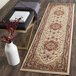 SAFAVIEH Traditional Rug for Living Room, Dining Room, Bedroom - Lyndhurst Collection, Short Pile, in ‎Ivory and Red, 80 x 180 cm