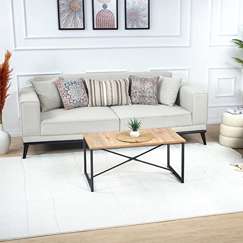 Livabliss Kalix Abstract - Living Room 160x213 cm, Dining Room, Lounge, Kitchen, Bedroom - Modern Marble, Soft Luxurious Easy Care Medium Pile Large, Cream