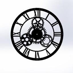 WELL HOME MOBILIARIO & DECORACIÓN Decorative metal circle wall clock with gears style