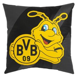 BVB Borussia Dortmund Emma Mascot Design Cushion 40 x 40 cm 100% Cotton Black/Yellow
