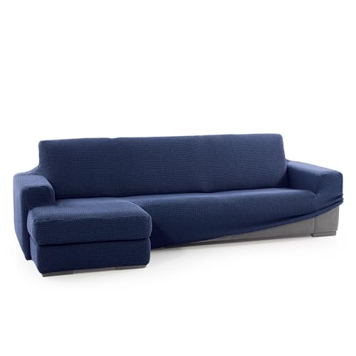 SOFASKINS?? Super Elastic Chaise Longue Cover, Sofa Cover Short Left Armrest, Sofa Cover Breathable, Comfortable and Durable, Compatible Dimensions of Sofa (210-340 cm), Colour Navy