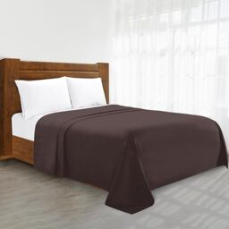 Luxury Flat Sheet Elegant Comfort Wrinkle-Free 1500 Thread Count Egyptian Quality 1-Piece Flat Sheet, King, Chocolate Brown