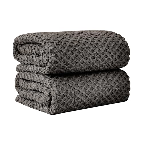 Great Bay Home Oversized Bath Sheets - 100% Cotton 2 Pack 68x35 Extra Large Towel - Absorbent, Durable, Quick-Dry Towels for Bathroom (Midnight)