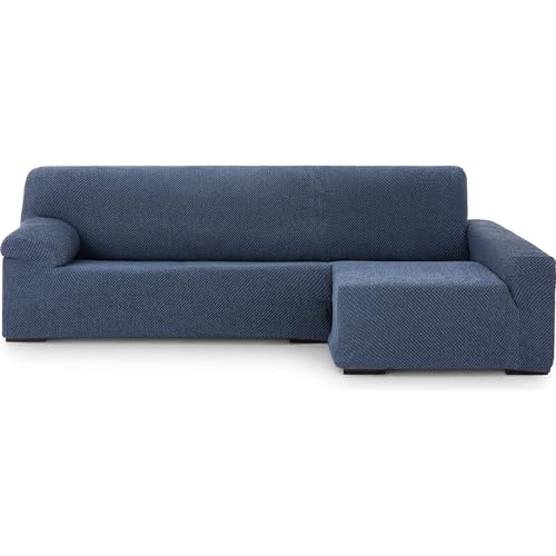 ECOMMERC3 Chaiselong - Universal and Versatile Long Right Arm Sofa Cover - Blue Chaiselong Sofa Protector Easy to Install for Back, Seat and Arms