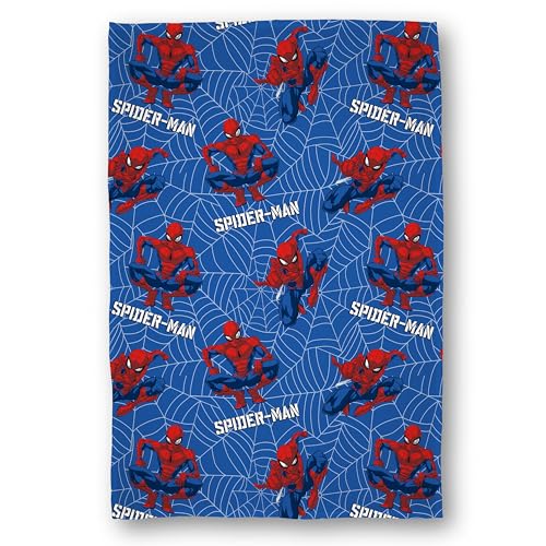 Disney Spiderman Officially Licenced Throw Blanket - Glow In The Dark, Adventure Design - Warm Super Soft Feel Fleece Throw - Perfect for Home, Bedroom, Sleepovers & Camping - 100 x 150cm