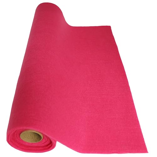 Bright Ideas Felt Roll ??? Cerise. Sheet Size: 45cm x 2.5m, 1.4mm Soft Polyester Felt Roll. Ideal for Craftwork Sewing, Patchwork and Arts & Crafts. BI8086.