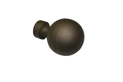 Gardinia Ball 2 x End Piece Metal Cappuccino for Curtain Technique Diameter 19 mm Cappuccino