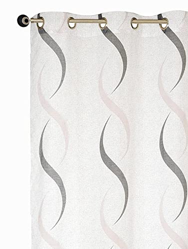 Atout Ciel Eyelet Curtain 140 x 240 cm Grey Ready to Hang