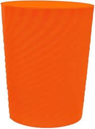 DAJITRE 1.8 Gallon Small Trash Can Wastebasket Recycling Bin Slim Profile for Compact Spaces Bathroom, Office, Bedroom, Kitchen (1.8 Gallon, Orange)