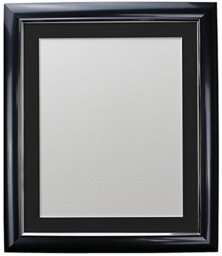 FRAMES BY POST Soda Picture Photo Frame, Plastic, Charcoal with Black Mount, 14 x 11 Image Size 10 x 8 Inch
