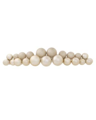 WeRChristmas Latte Bauble Cluster Arch, 60cm, 32 Baubles - 60cm latte bauble cluster arch with 32 decorations in shiny, matt and glitter finishes for statement festive styling