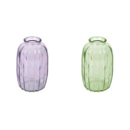 Talking Tables Lilac Glass Bud Vase for flowers, s & Talking Tables Green Glass Bud Vase for flowers, s Table Decor Bundle