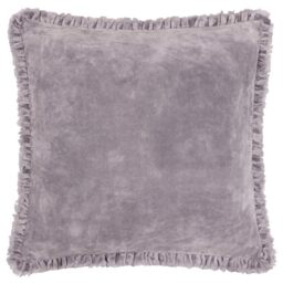 Yard Bertie Washed Cotton Velvet Filled Cushion (Mauve, 45 x 45 cm)
