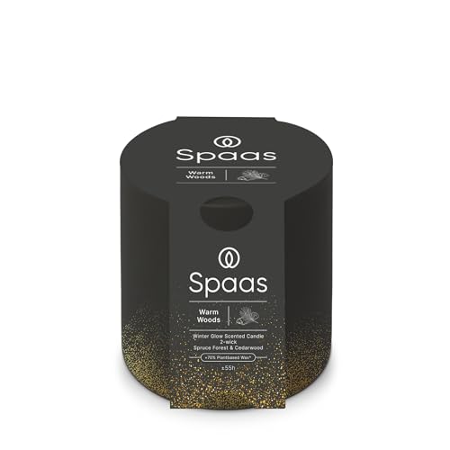 Spaas Winter Glow Scented Candle 2-Wick 55h, Warm Woods