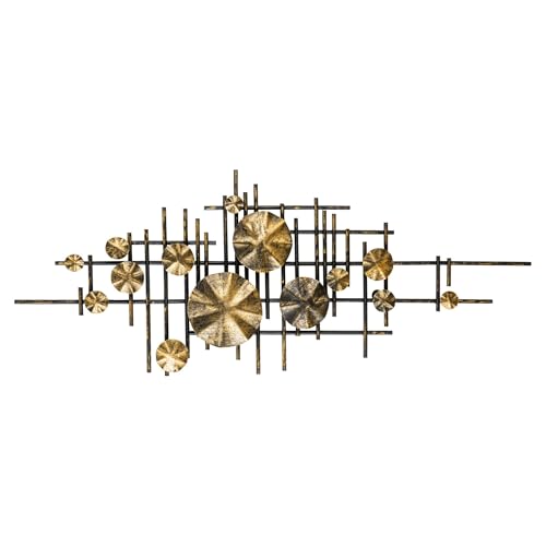 Wallity Hand Painted Decorative Metal Wall Accessory 113 x 7 x 44 cm - 100% Metal, 0.8 mm Thickness - Unique Colour Variations for Stylish Home Decoration