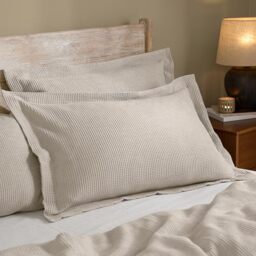 Yard Hebden Relaxed Waffle Pillowcase Pair (Stone)