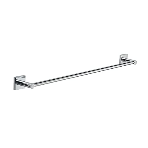 Gedy Manila Towel Holder CM.60, Chrome Colour, Components Made of 304 Stainless Steel, Cromall and Satin Glass, 15 Year Warranty, Measures 4.7 x 64.1 x 6.8 cm and Weight 0.1 kg, R&D Design, 60 cm