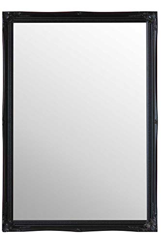 Large Black Antique Shabby Chic Wall Mounted Mirror 3Ft4 X 2Ft4, 102cm X 72cm
