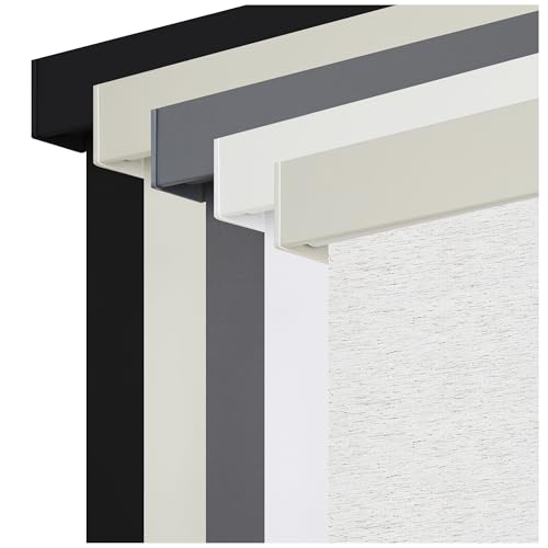 "SUNOFF Cordless Blackout Roller Shades Blinds for Windows Free-Stop,Pull Down Room Darkening with Valance,Thermal Insulated Woven Fabric Window Door Blinds for Home,Office,Linen 34"" W x 72"" H"