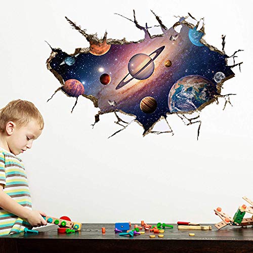 WALPLUS Amazing Cosmos 3D View Through The Wall, Vinyl, Multi-Colour, 60 x 10 x 10 cm