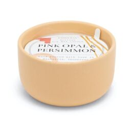 Paddywax Scented Candles Wabi Sabi Collection Fragrant Candle in Reusable Colorful Ceramic Bowl, 99g, Pink Opal & Persimmon