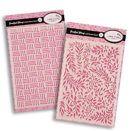 Dawn Bibby Creations Beautiful Blooms Basket Weave Stencil