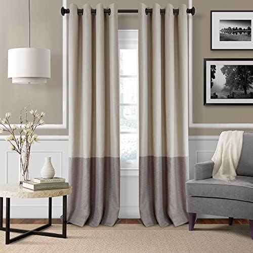 "Elrene Home Fashions 26865874686 Room Darkening Grommet Window Curtain Drape Panel, 52"" x 84"", Linen, 52"" W x 84"" L (Pack of 1)"