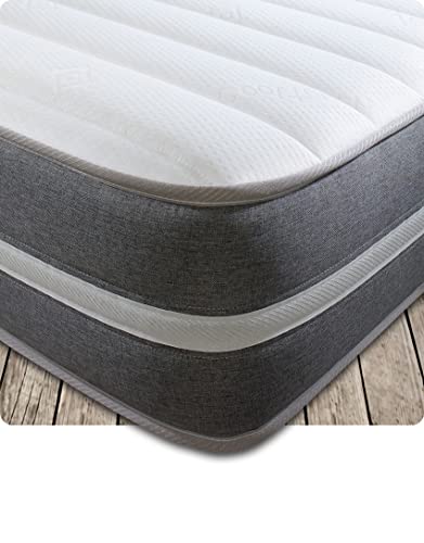 Starlight Beds – Double Mattress. 9 Inch Deep Double Micro Pocket Sprung Mattress with Memory Foam. 4ft6 x 6ft3 (STARLIGHT 09)