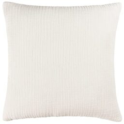 Yard Lark Polyester Filled Cushion (White, 45 x 45 cm)