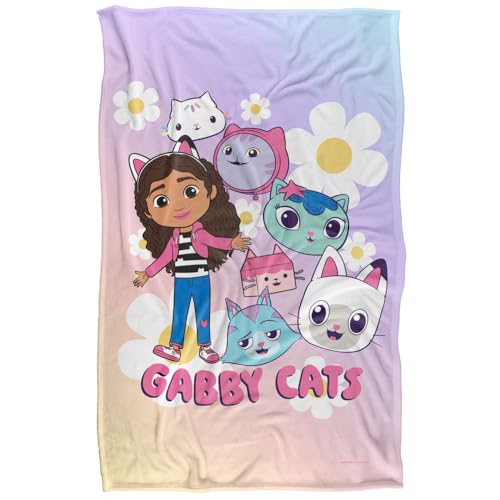 Gabby'S Dollhouse Gabby Cats Rainbow Silky Touch Super Soft Throw Blanket 91 x 147 Cm