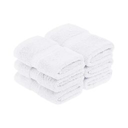 Superior Towel Set, Cotton, White, 6PC Face