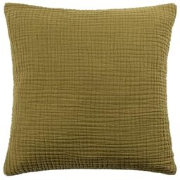 Yard Lark Polyester Filled Cushion (Khaki, 45 x 45 cm)