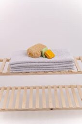 Questo Casa, 1 piece towel, 100% cotton, bath towel/hand towel, gray, 50x90 cm