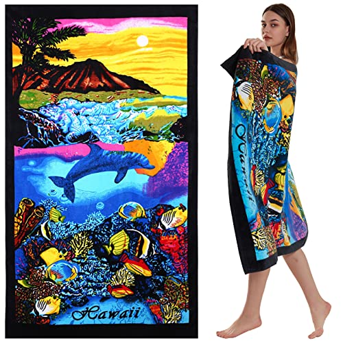 Chavish Extra Large Beach Towel Thick, High Absorbent Soft Beach Towels Cotton Gift, Oversized Pool Towel Quick Dry for Women Men, 70x40 Inch