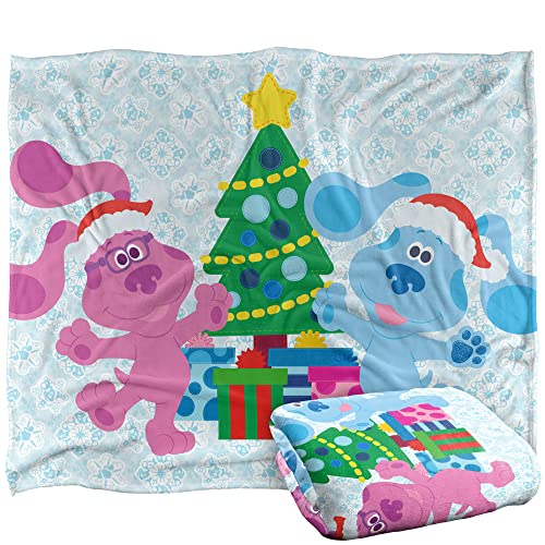 Blues Clues Blue Magenta Christmas Silky Touch Super Soft Throw Blanket 152 X 127 Cm