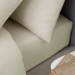 Catherine Lansfield Brushed Cotton King Fitted Sheet Cream