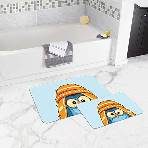 Bonamaison Bathmat-Doormat Set, Multicolor, 50 x 80cm + 50 x 45cm