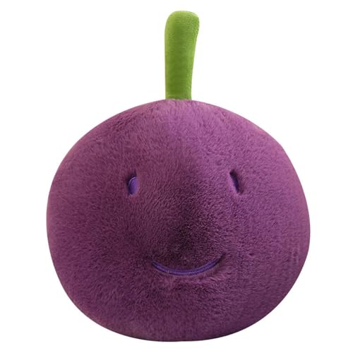 FEEZUSH Grape Plush Pillow, Grape Stuffed Plush, Food Plush Pillow, Home Decoration Gift for Kids Adults (11.8 inch)