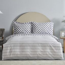 Karaca Home Cordova Anthracite 100% Cotton Single Duvet Cover Set